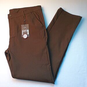 Men's Galaxy Brand Pants Size 38/32 Super Stretch Straight Leg Army Green